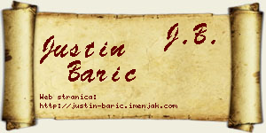 Justin Barić vizit kartica